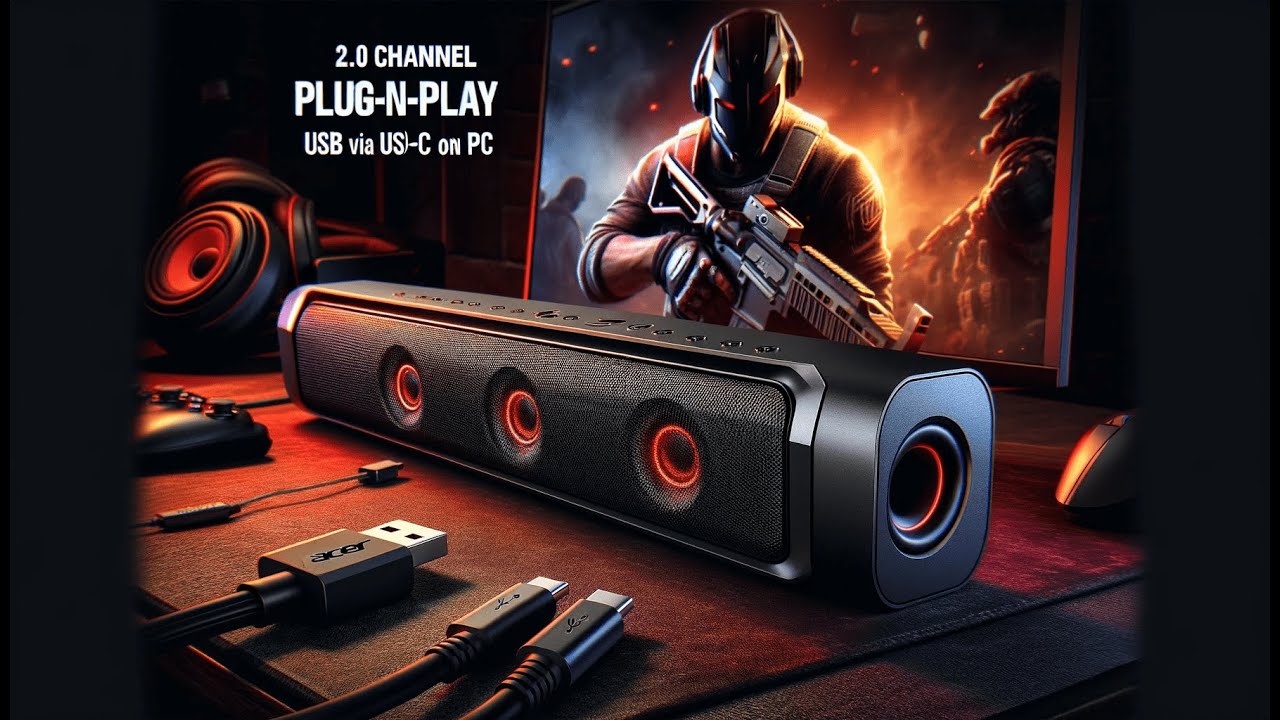 🎮 Acer Nitro 2.0 USB Gaming Soundbar – Elevate Your Gaming Audio! 🎯🔊