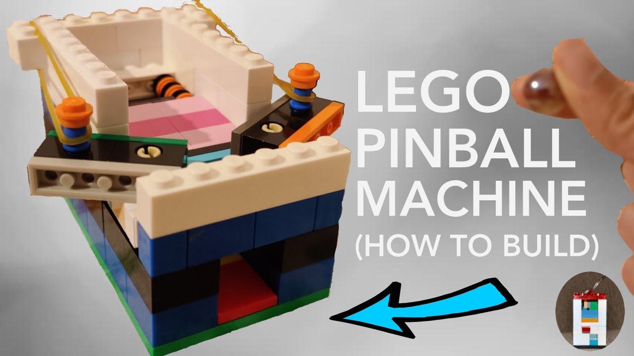 How to Build a Mini LEGO Pinball Machine that works! [LEGO Pinball