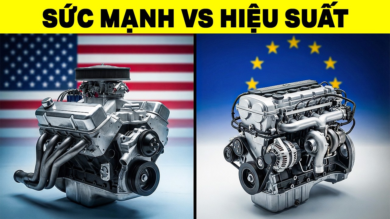 Tại Sao Ô Tô Mỹ Có Động Cơ Khổng Lồ Còn Ô Tô Châu Âu Thì Không?