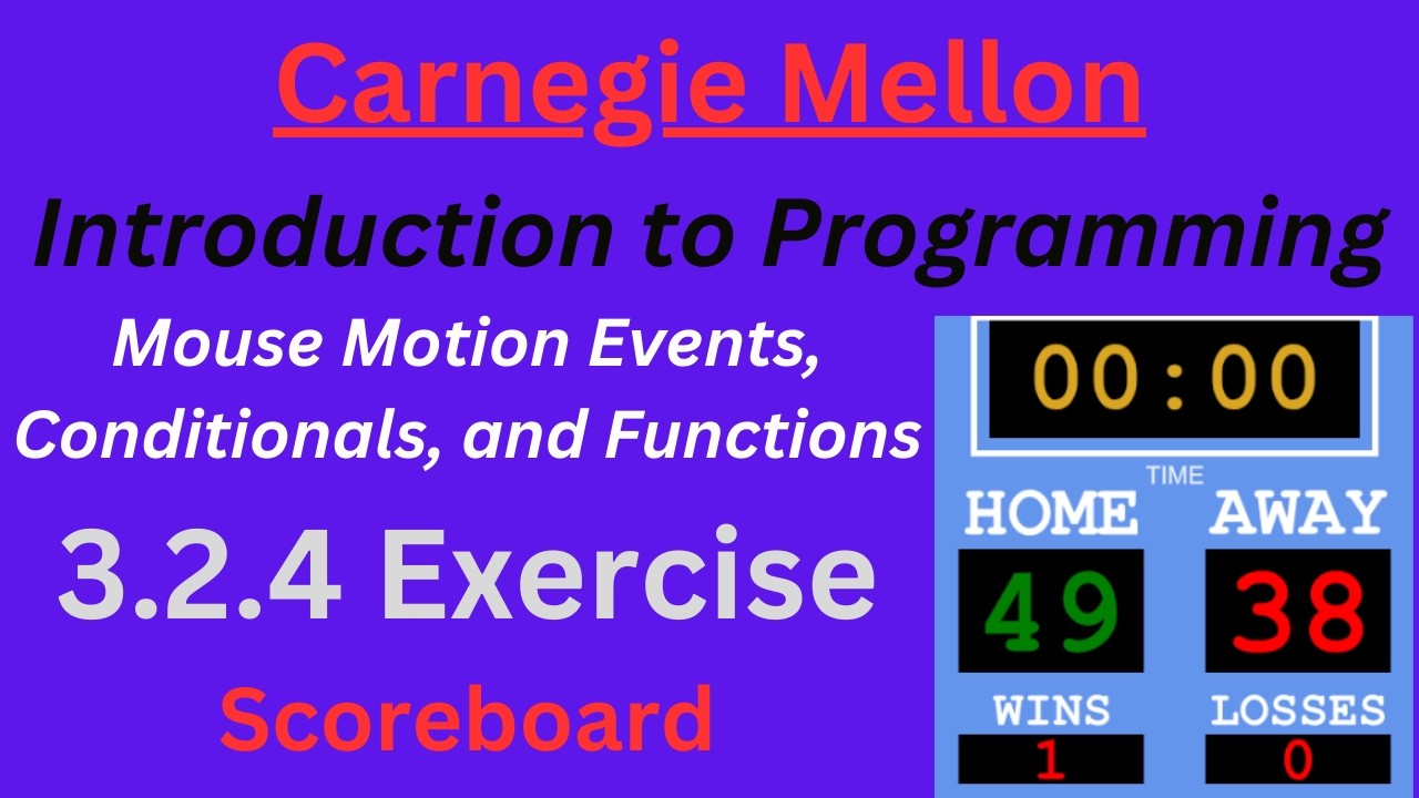 CM Intro to Programming  Unit 3 Lesson 2 Exercise: Scoreboard