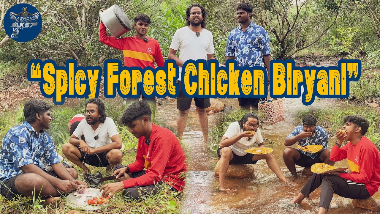 Rainy Forest Chicken Biriyani Cooking 🌧️🔥 | Ultimate Adventure Food Challenge | Ashok Kishore