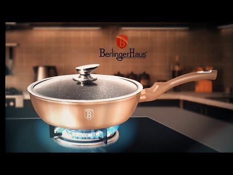 Berlinger Haus Metallic Line Rosegold Edition Deep Frypan With Lid Presentation [BH-1517N]