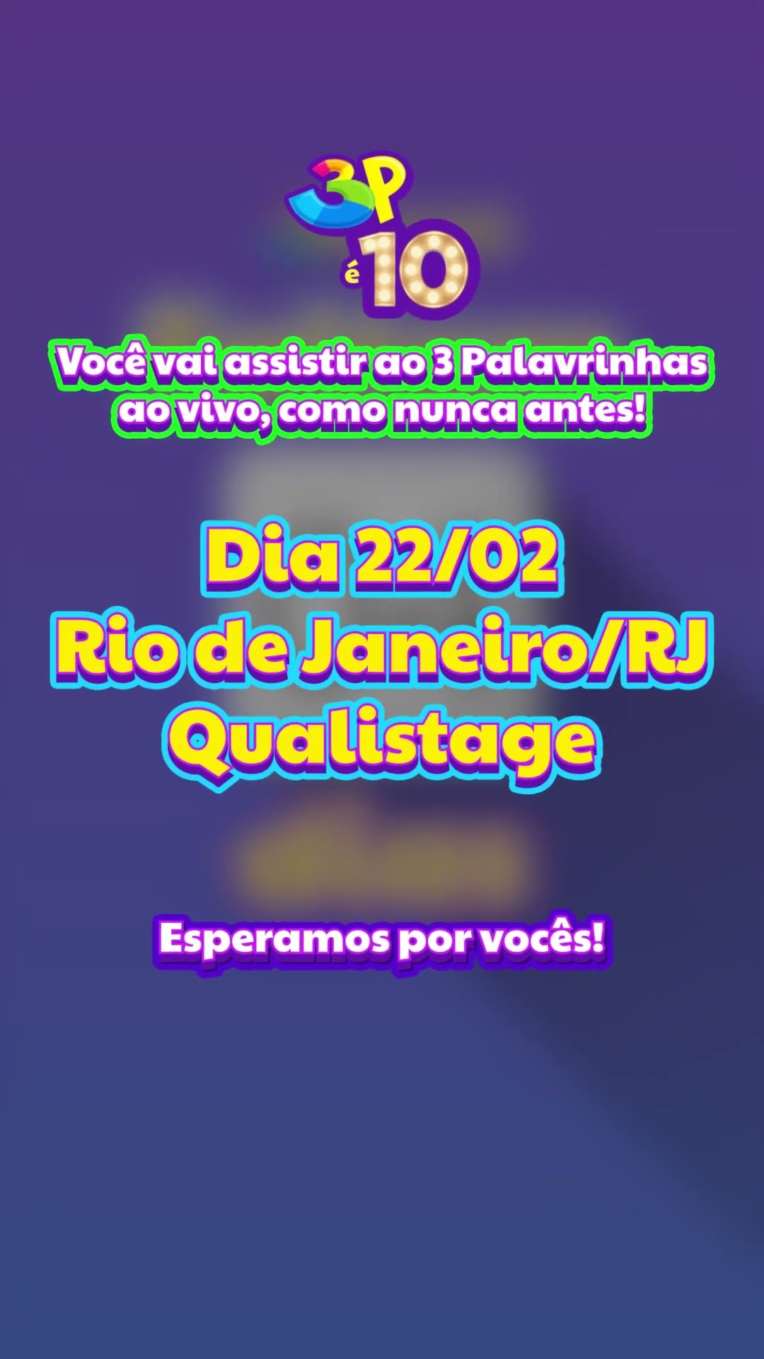 FALTAM 4 DIAS para a estreia do 3P é 10 no Rio de Janeiro! Garanta já o seu ingresso!!