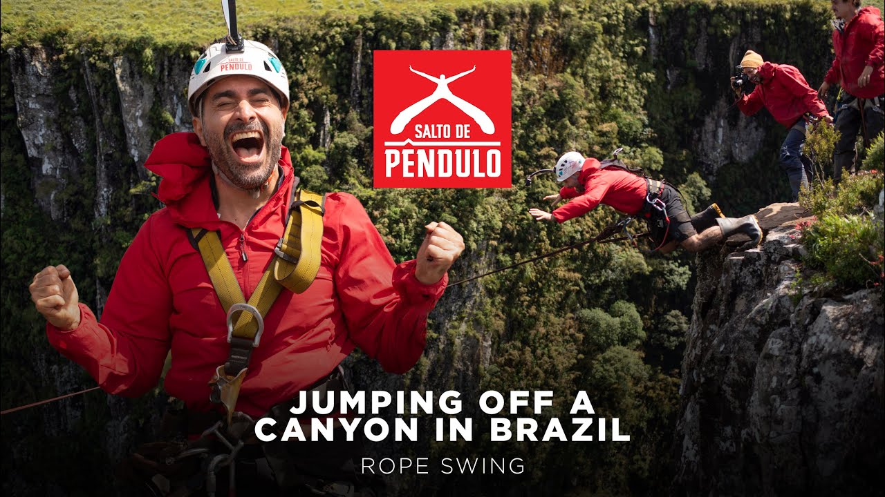Rope Swing in Brazil - Salto de Pêndulo Natural Extremo - YouTube