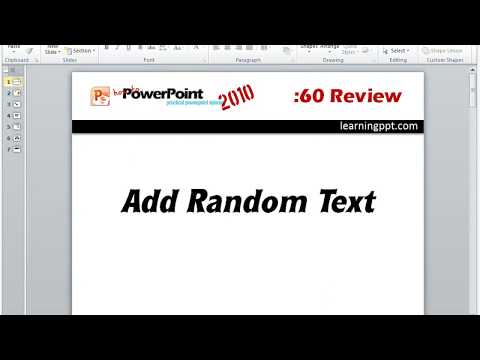 Vidéo: Comment insérer Lorem Ipsum dans PowerPoint ?