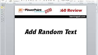 How to add random or lorem ipsum text in PowerPoint