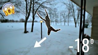INSANE SNOW CHALLENGE *SUBFREEZING TEMPERATURES*