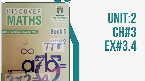 Discover Maths-5 unit:2 ch#3 Ex#3.4 LCM HCF