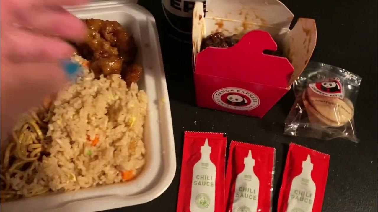 Panda Express Bigger Plate dinner & lunch tomorrow walnut shrimp Beijing beef steak orange