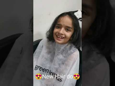 Teju Shreya new hair do| hair style | Kids hair cut| Short hair|Teju |Shreya