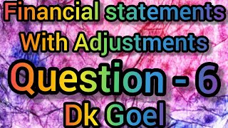 Financial Statements with Adjustments || Question-6 || Class-11 || DK Goel || screenshot 5