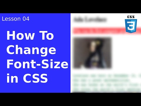 How to change Font-Size in CSS | Lesson 04 | CSS