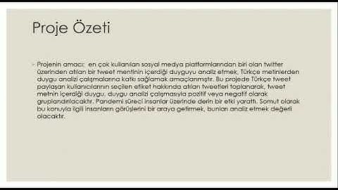 Türkçe Metinlerden Duygu Analizi Çalışması