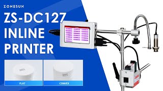 ZONESUN Inkjet Printer Date Coding Machine 12.7mm Code Production Line ZS-DC127