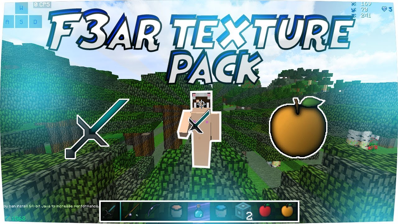 MINECRAFT PvP | TEXTURE PACK | F 3 A R PACK | 32X | UHC PACK | - YouTube
