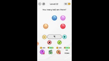 Braindom level 22 how many ball are there?