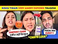 OMG!🤯 Nishu Tiwari ANGRY LAFDA WITH Thugesh 'Content Chor'😡| Nishu Tiwari Vs Thugesh Controversy..