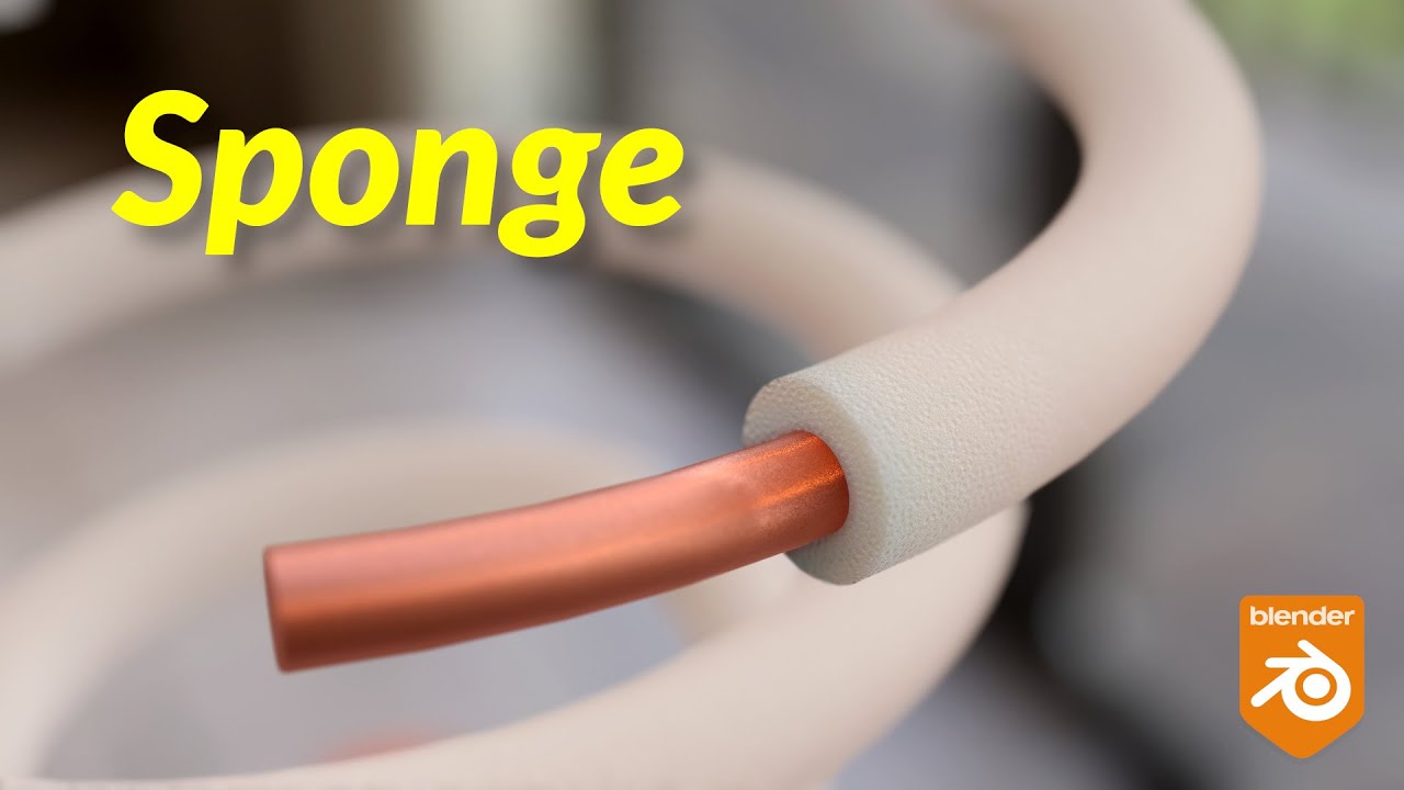 Sponge Material and Group Node with Geometry Nodes in Blender - Tutorial