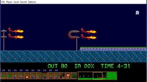 Lemmini - Lemmings Custom Level - Annoying Obstacles