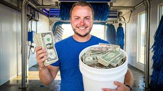 Collecting 7 Days of Car Wash Cash… How Much Did I Make?