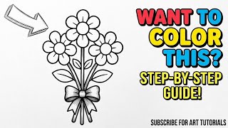 Easy Flower Coloring Tutorial for Beginners 🌸 | Step-by-Step Guide
