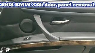 2008 BMW 3 series 328i front and rear door panel removal