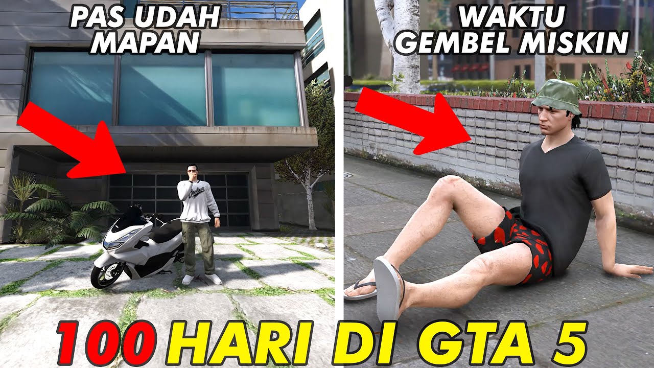 100 HARI Di GTA 5! Aku Bertahan Hidup Jadi Tukang Sampah Sampai Mapan Dan Punya Rumah