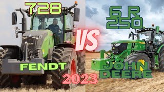 FENDT 728 VS JOHN DEERE 6R 250 #top #tractor #agriculture #fendt #johndeere
