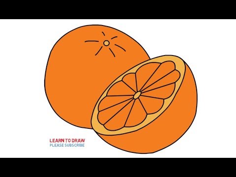 Orange drawing How to draw an Orange  Easy fruit drawings  EASY TO DRAW  EVERYTHING