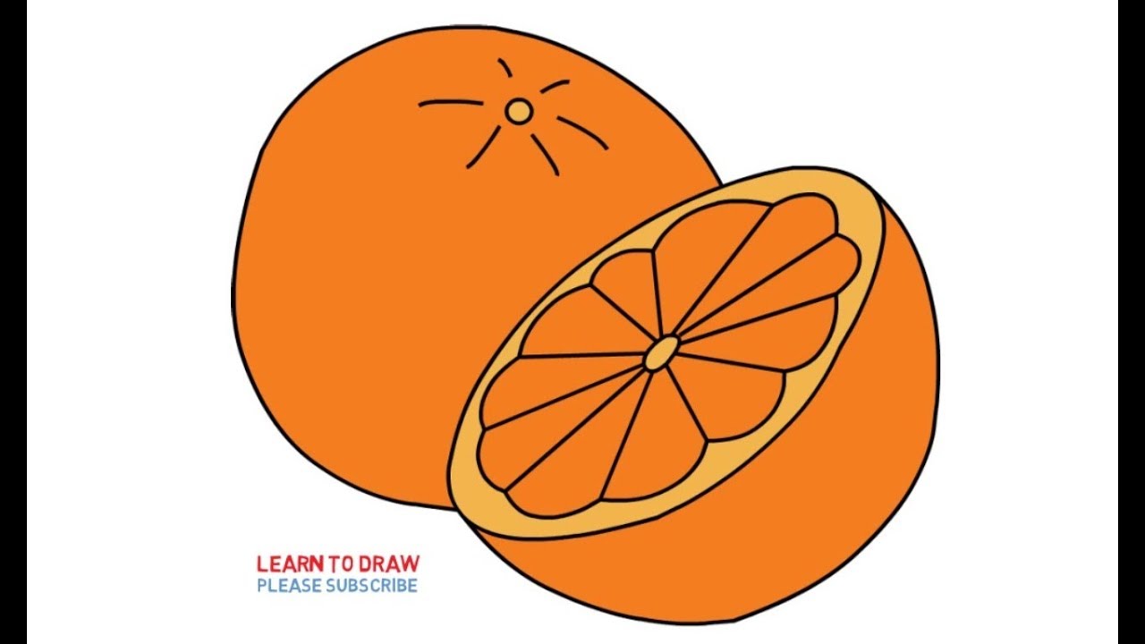 How to draw Still life Drawing. Object drawing Orange. Realistic Orange  drawing.Step by step drawing - YouTube