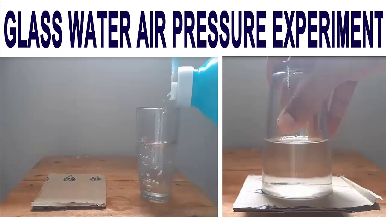 Glass Water Air Pressure Experiment Science Experiment Word Master