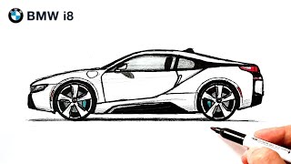 How to draw a BMW Ai8 from the side