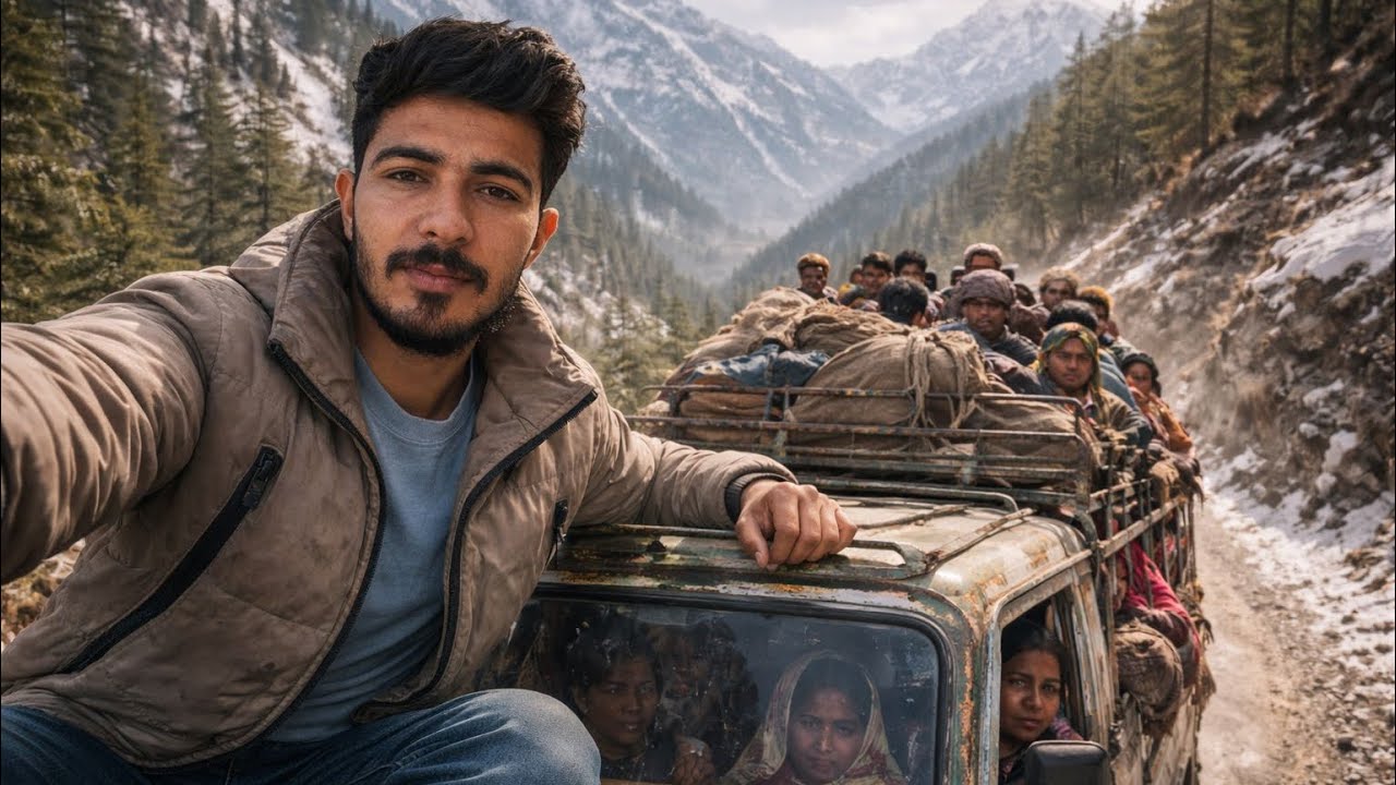 Stuck in Snowy Mountains of Lebanon! Hitchhiking a Truck to Escape 🇱🇧 | Haryanvi Voyager