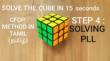 SOLVING PLL (Permutation of the Last Layer) in TAMIL (தமிழ்) - solving the cube in 15 seconds