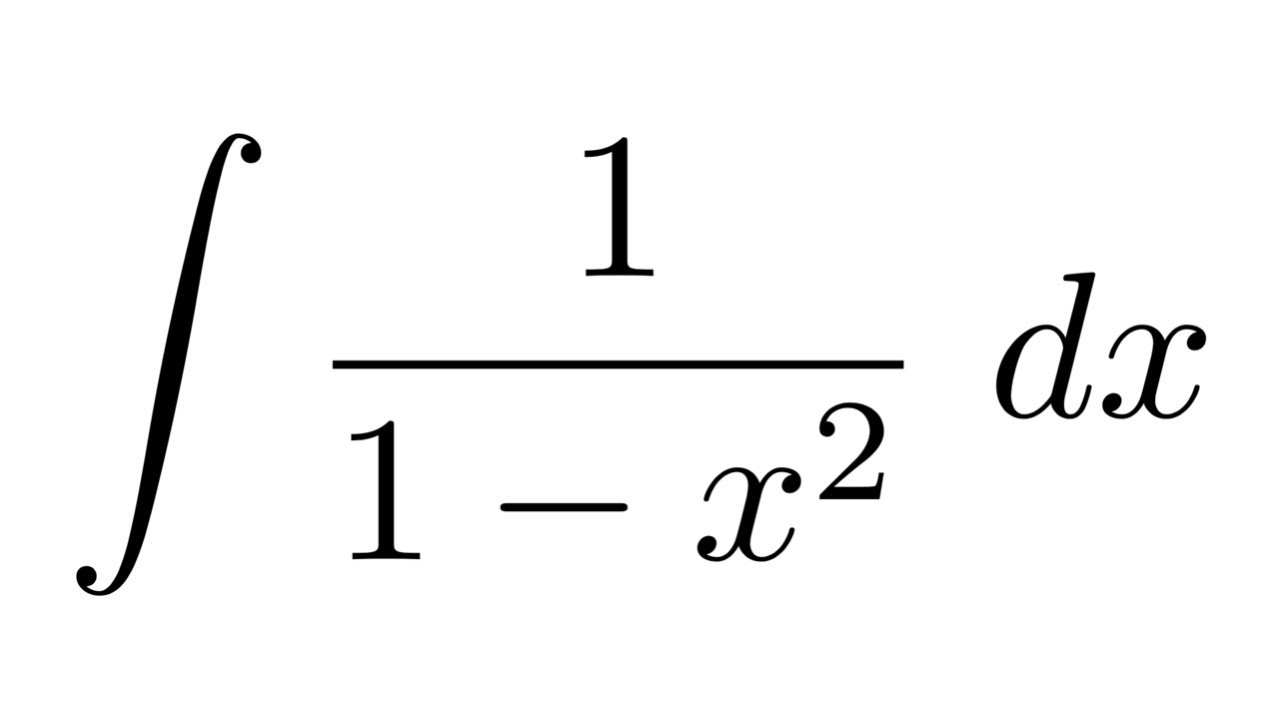 Integral Of 1 1 X 2 Substitution Youtube