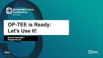 OP-TEE is Ready: Let