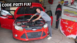 FORD FOCUS CODE P0171 SYSTEM TOO LEAN FIX 2011 2012 2013 2014 2015 2016 2017 2018