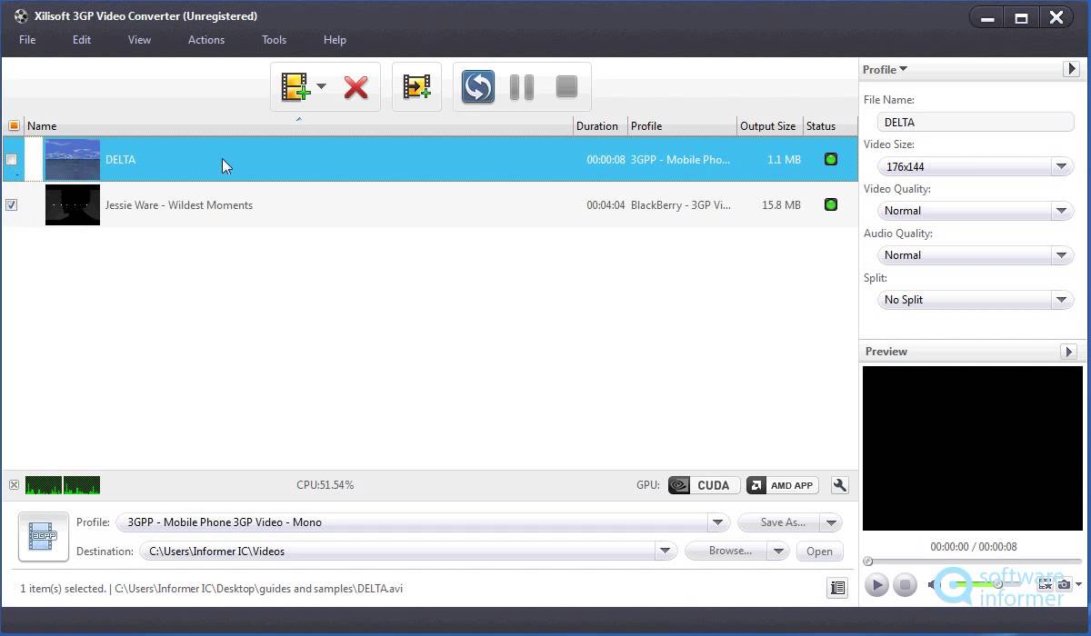 Xilisoft 3GP Video Converter video demo