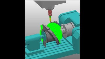 PowerMill 4-Axis Flowline Finishing (Part 7) Short Video #powermill #5axismachining #4axismachining