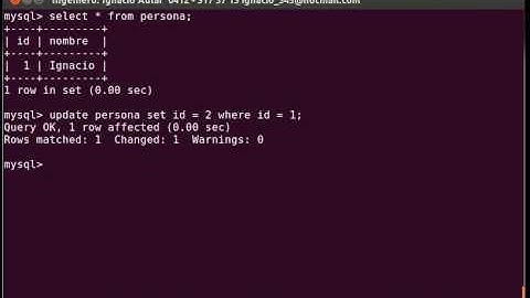 009 Editar los Datos Existentes en una Tabla MySQL en GNU/Linux