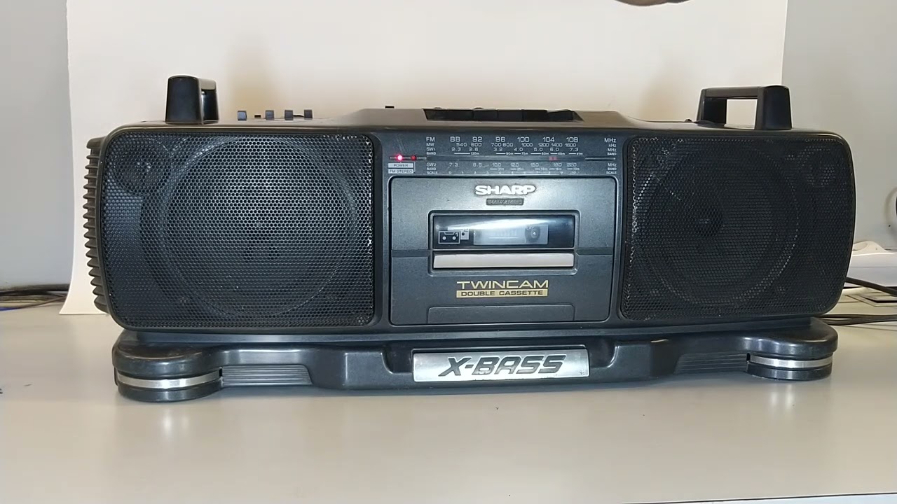 Sharp Dual cassette player and recorder with radio for sell. - YouTube