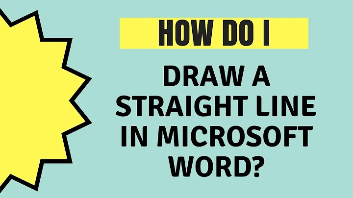 How Do I Draw a Straight Line in Word?