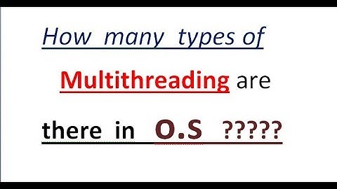 4  Threads and Types of Multithreading in Operating System Series