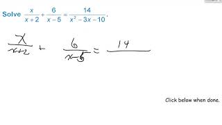 Pcalc video 2 5 C Solving Rational Equations