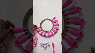 amazing waste paper and cardboard wall decoration ideas #shorts #diy #craft
