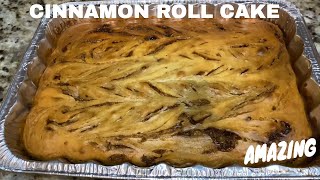 EASY CINNAMON ROLL CAKE | FEAR OF BAKING | LEARNING TO BAKE FROM SCRATCH
