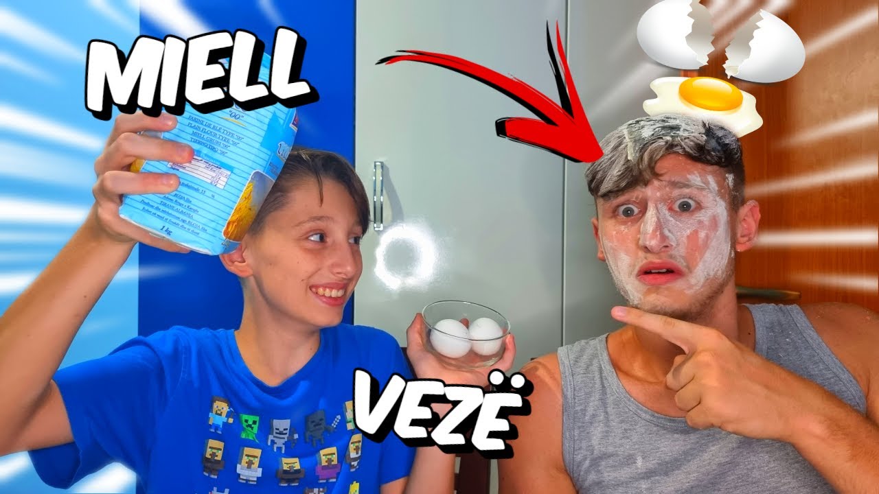 HUMB LOJEN =  VEZË DHE MIELL NE KOKE !! SFIDA ME VLLAIN