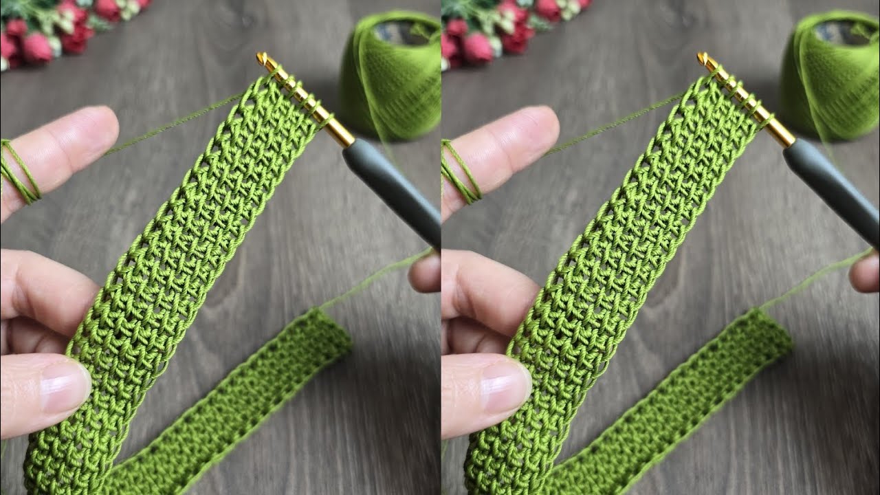 Vay canına!! Muhteşem ••! Yeşil 💚 renkli çanta sapı tığ işi örgü modeli, çevrimiçi eğitim #tığişi 