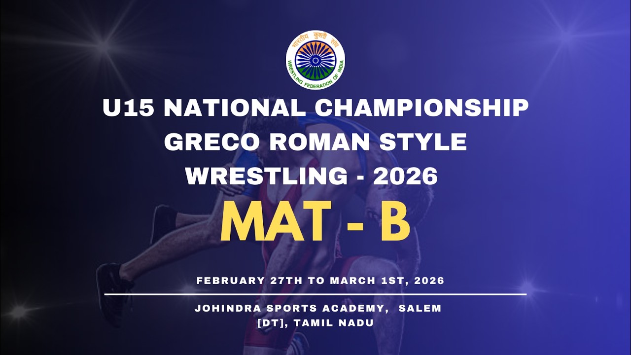 U15 National Championship Greco Roman Style  Wrestling - 2026 ( MAT-B) DAY-3