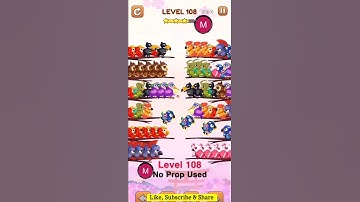 #bird #sort 2 #color #puzzle #level 108 #birdsort #colour #gaming #viral #trending #shorts #solution